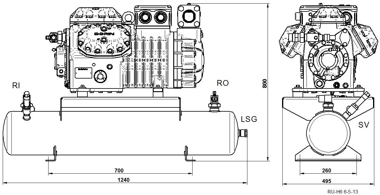 RU-H4000CC - Unità Condensatrice Remota Serie RU-H6 | DORIN